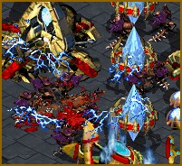 Pylons/Gates/Archives beat the hydras down.