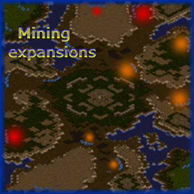 Big circles = heavily mined, small circles = just getting underway, easy eh?