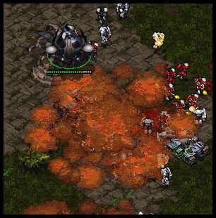 Pushed back again, he uses both spells on my army in the centre