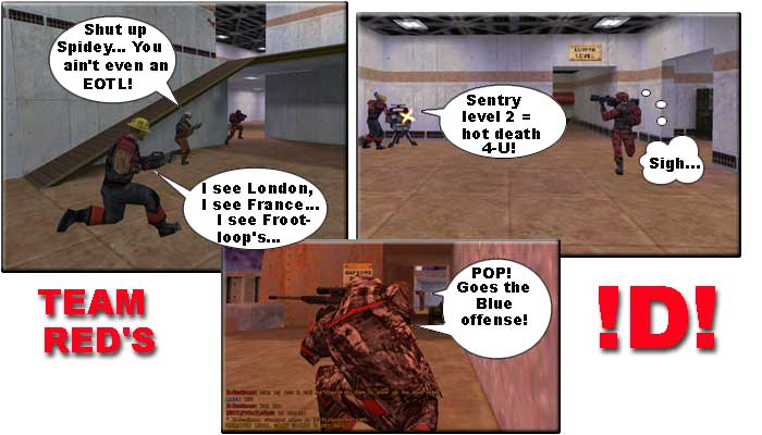 Defending the ramp room and the main respawn deck can work, but it is risky if the other team has mad skilz.