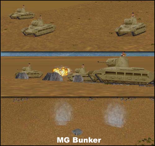 The concrete bunker is superb at withstanding enemy fire.