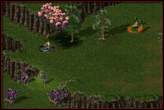 In this shot, you can see the burning remains of a decaying Grenedier.