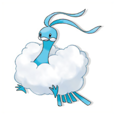 Altaria, a bit more menacing than a puffy cloud, but only a bit