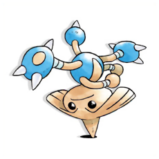 Hitmontop, so what good are 3 legs if you can balance on a point on your head