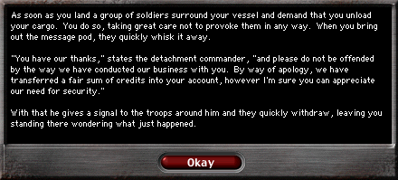 Gee thanks...  Saaay, what's that 250,000 credits doing in my wallet?