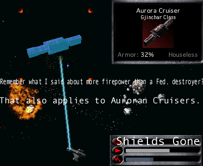 Stupid, stupid Cruiser.  Never should have tangled with LORD ZOD- er, I mean, Captain EldritchEvil.