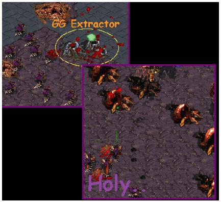 Sabotage_ stuffed his base with Sunkens that the Hydralisk didn’t stand a chance against!
